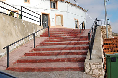 escalera de entrada al barrio Alfarerías