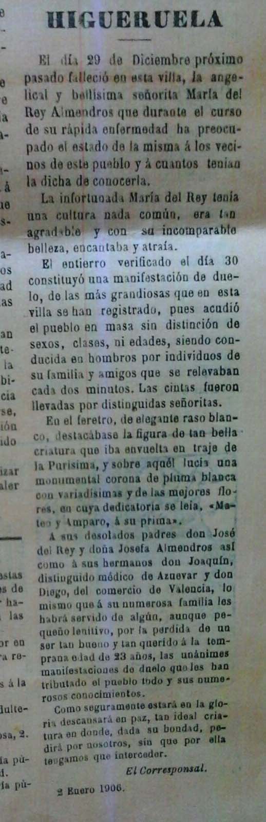 1905 Crónica de un entierro.