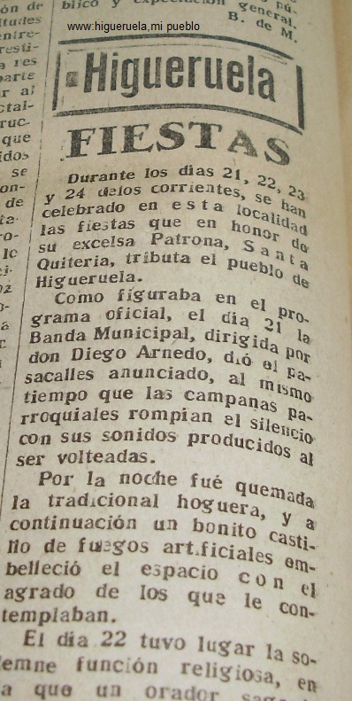 1953 Higueruela en fiestas.